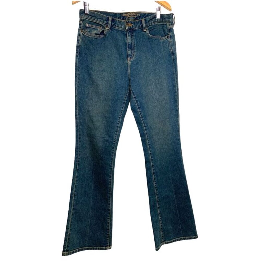 LRL Lauren Jeans Co. Womens Boot Cut Denim Blue Stretch High Rise Pockets 12